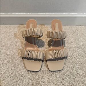London Rag Scrunch Heels